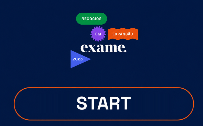 Ranking Exame Negócios em Expansão 2023 card featuring START